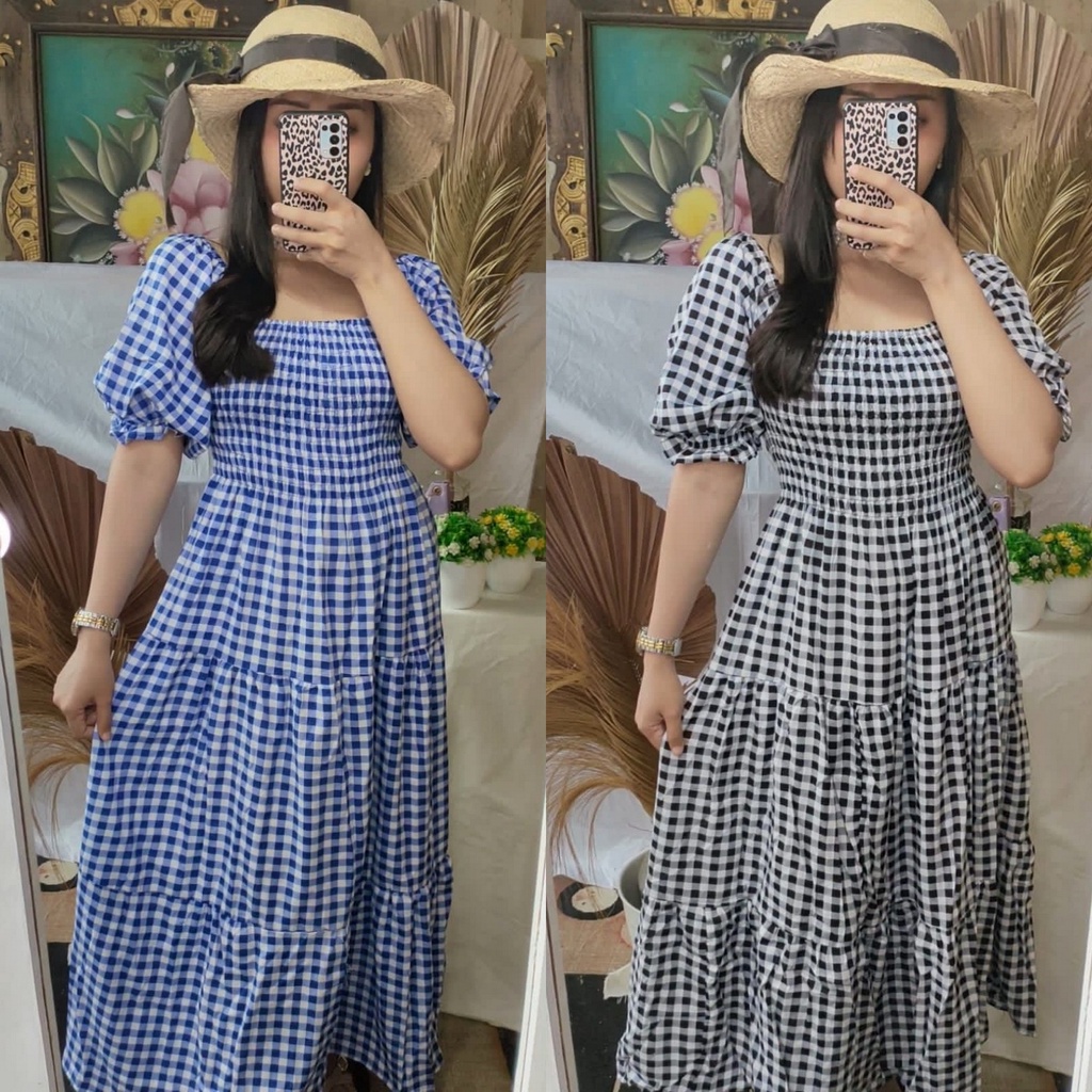 Kiandra - Long Dress Kerut Double Ruffle