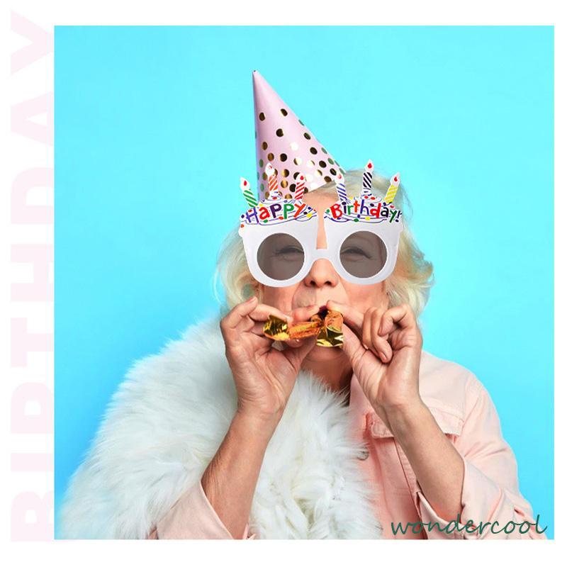 Kacamata Ulang Tahun Anak Cupcake 3 Lilin New Trend Fashion Terbaru Happy Birthday-Won