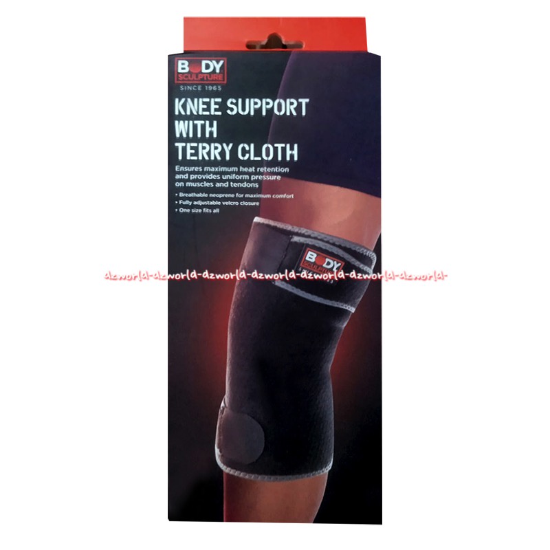 Body Sculpture Knee Support With Terry Cloth Alat Vantu Penyangga Lutut Deker Bahan Kain TEbal