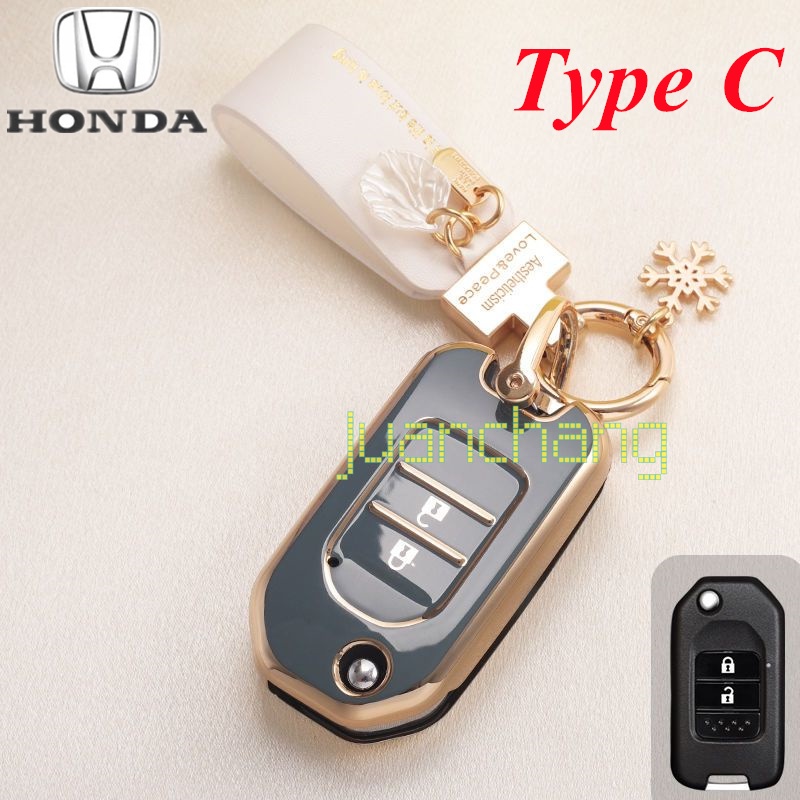 Casing Kunci Mobil 2 / 3 / 4 Tombol Bahan TPU Untuk HONDA JAZZ BRIO MOBILIO CITY CRV TYPE LAMA DAN BARU XRV Venzel  HRV / BRV / Jazz / CRV 2014-2021