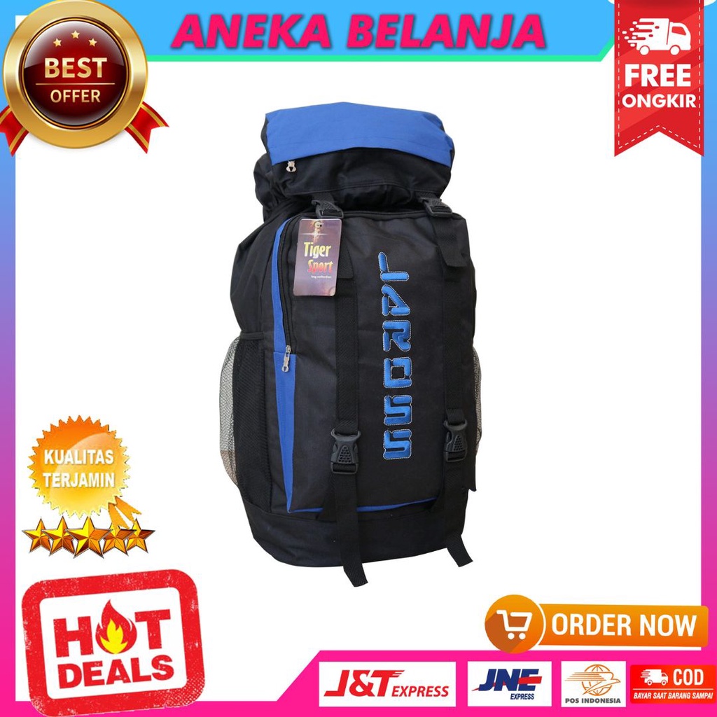 Tas Gunung Besar Laros Warna Biru Gendong Pungggung Camping Traveling Backpack Keren Besar Kuat