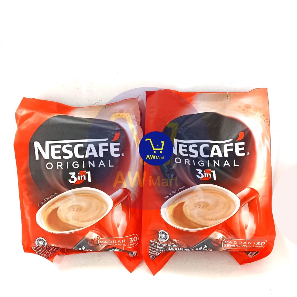 KOPI NESCAFE BAG 3 IN 1 (525 GRAM ISI 30 SACHET)