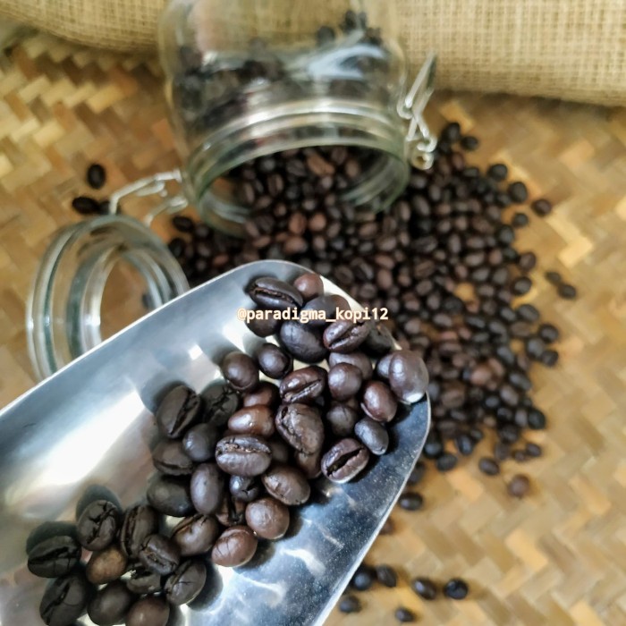 

TERBARU 1kg biji kopi lanang / peaberry coffee roasted
