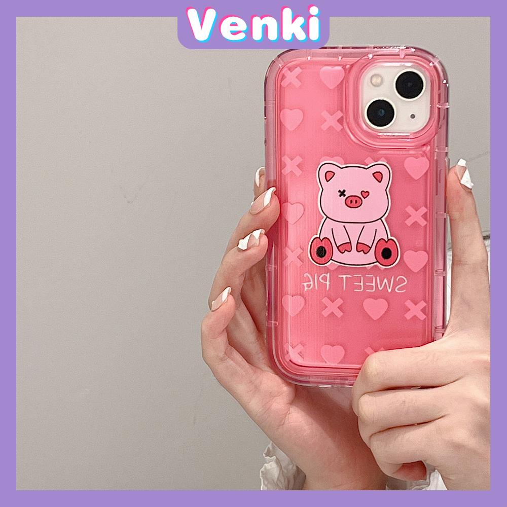 Case For iPhone 14 Pro Max TPU Soft Jelly Airbag Case Cute Pink Pig Clear Case Camera Protection Shockproof For iPhone 14 13 12 11 Plus Pro Max 7 Plus X XR