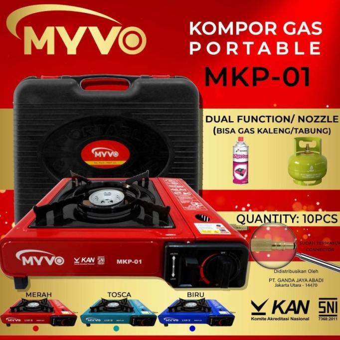 BISA COD Kompor Gas Mini Portable 1 Tungku MYVO 2 in 1 MURAH /PERALATAN MASAK SET/PANCI PRESTO/PANCI