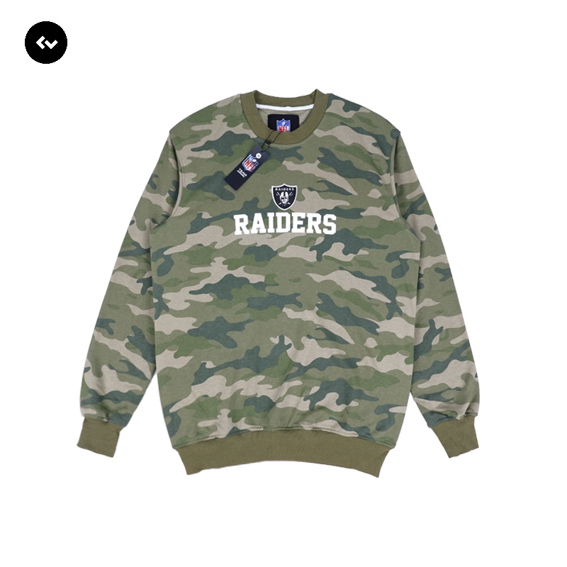 CREWNECK CAMO RAIDERS VINTAGE LAS VEGAS NFL AMERICAN FOOTBALL LIMITED EDITION