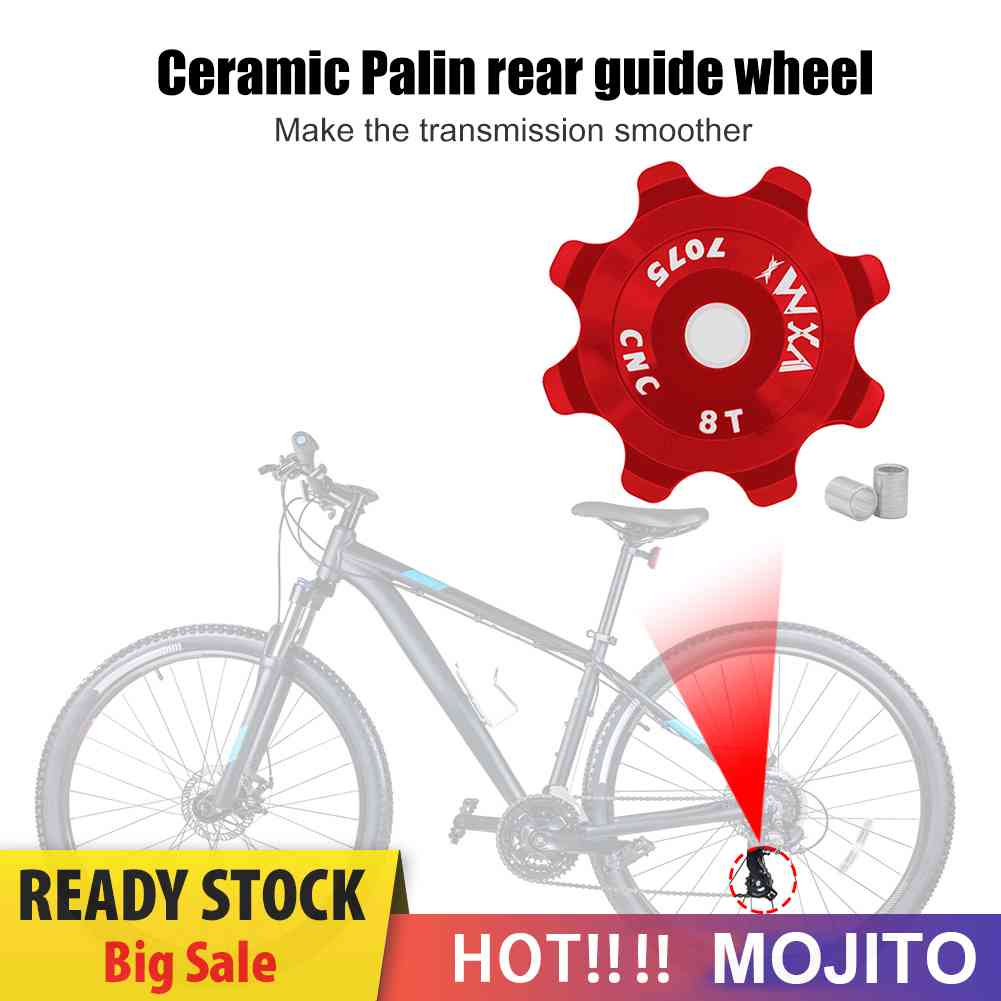 Vmx Bearing Pulley Derailleur Belakang Sepeda MTB 8T Bahan Keramik Aluminum CNC