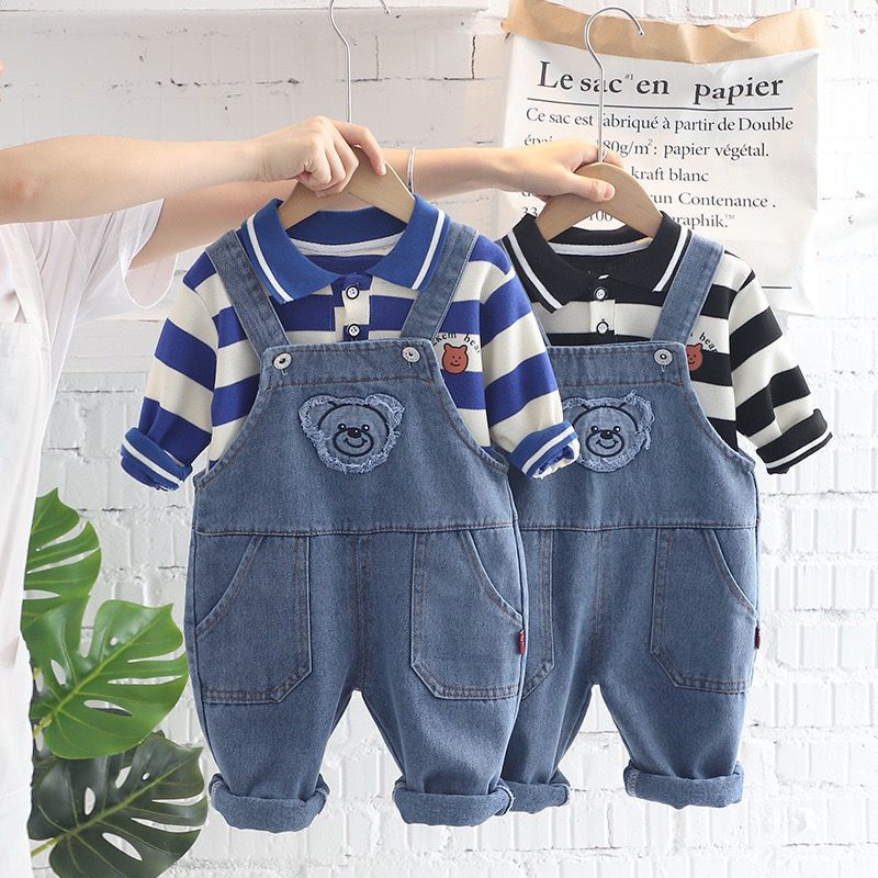 BABY K2 - Jumper Kodok Bear Biru Hitam