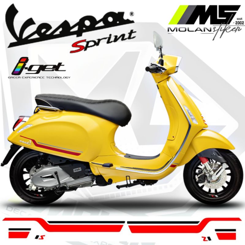 Cutting Sticker Striping Variasi Vespa Sprint & Vespa Primavera -Vespa Sprint 150 iget/3v/2v - Vespa