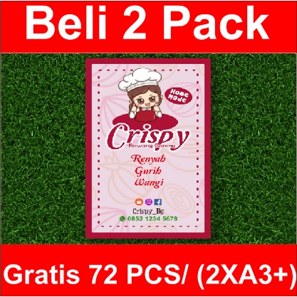 STIKER LABEL PRODUK PERSEGI PANJANG "BAWANG GORENG"
