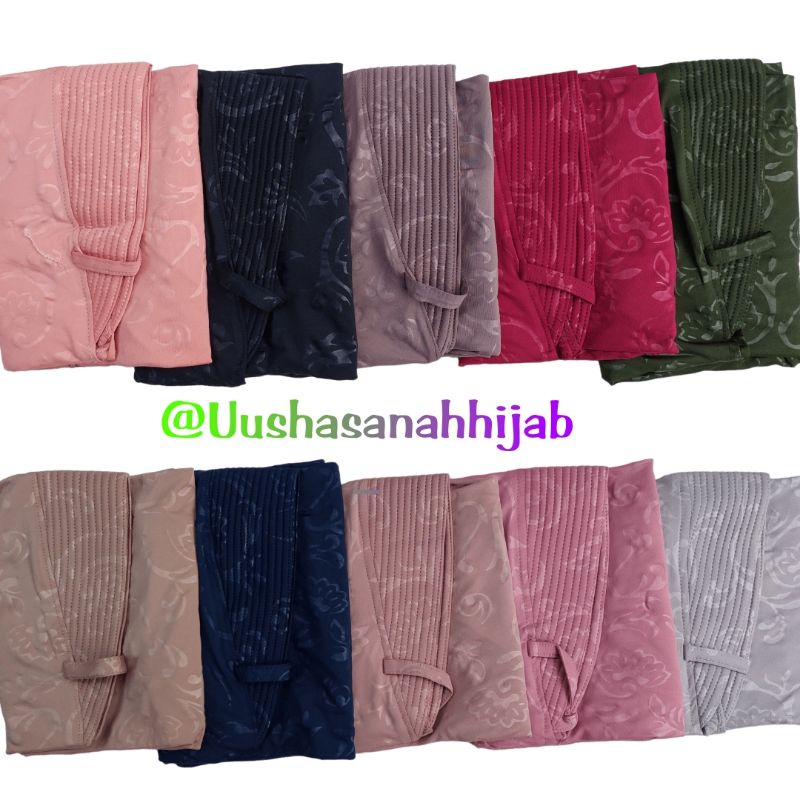 (Ori Fals) ROSSELLA •jilbab instan jersey ross 3D•kerudung tali pet