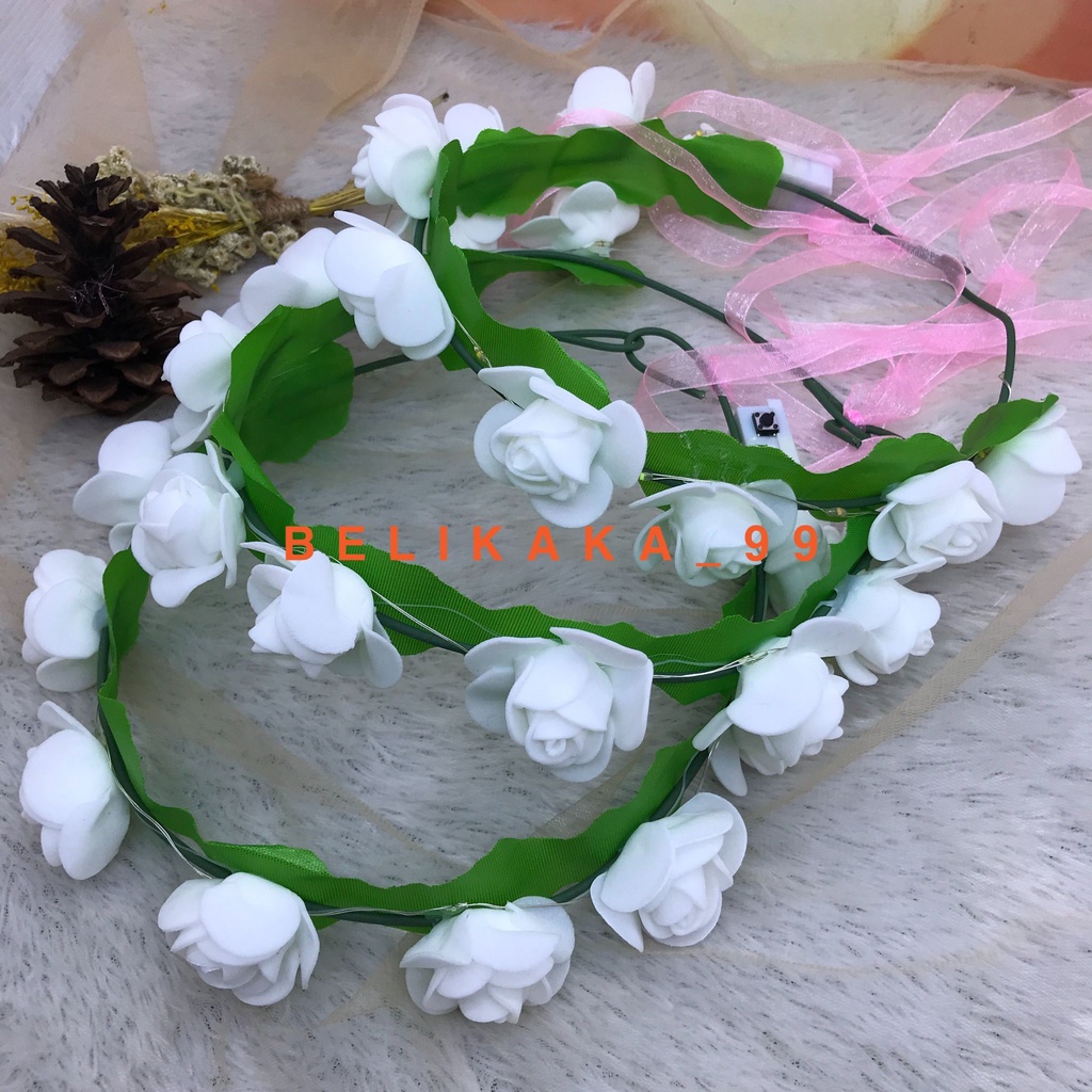 BANDO FLOWER CROWN LED / BANDO MAHKOTA BUNGA LINGKAR NYALA / BANDO BUNGA LINGKAR LED / FLOWERCROWNLED / BANDO CANTIK NYALA