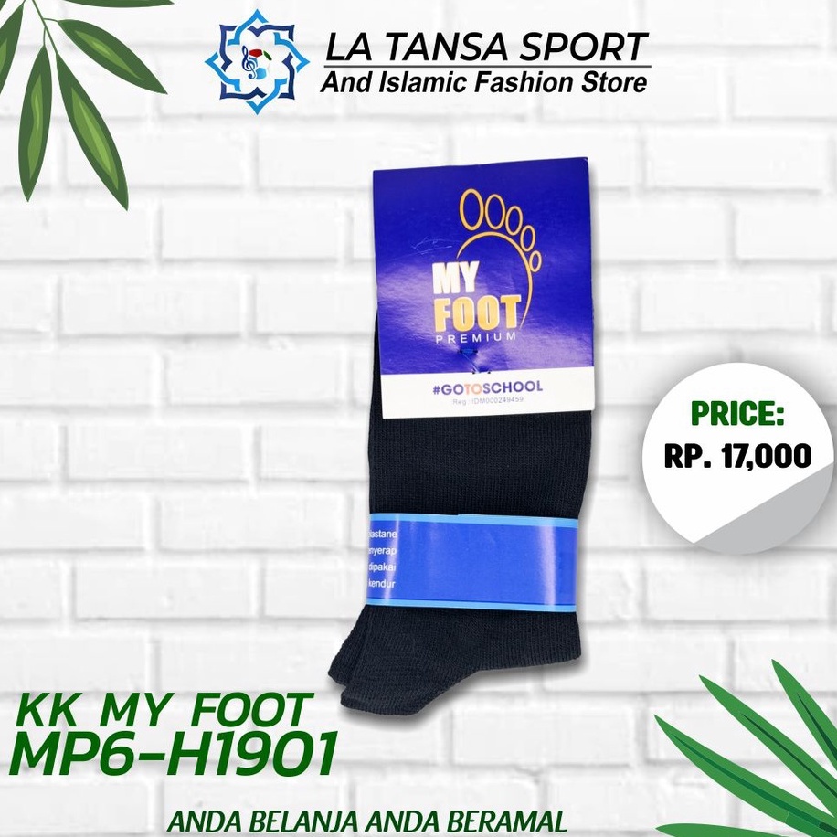 KAOS KAKI MY FOOT SEKOLAH HITAM PENDEK