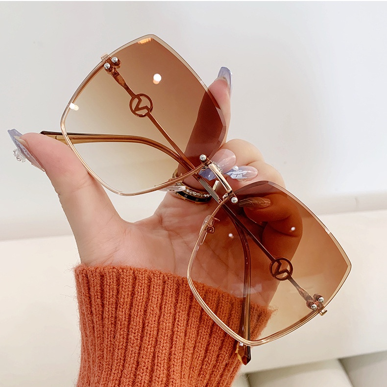 Fashion Square Shades Sunglasses For Women/Men Eyewear Frameless Sunglasses