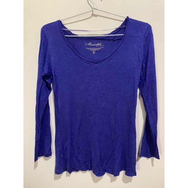 kaos wanit merk mississippi size L warna biru