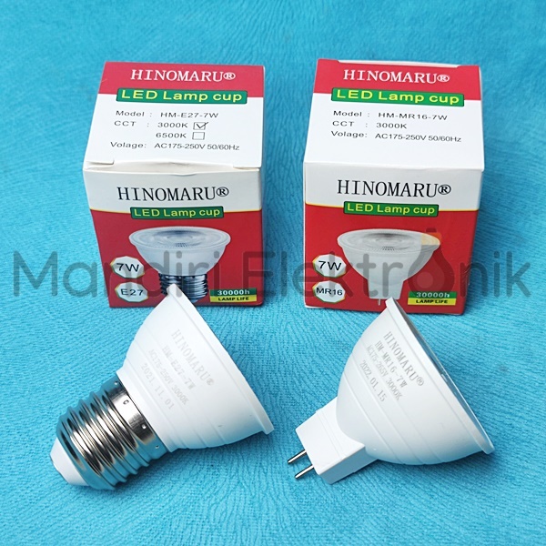 Lampu Spot Halogen LED 7W E27 &amp; MR16 Cahaya Putih Kuning Spotlight