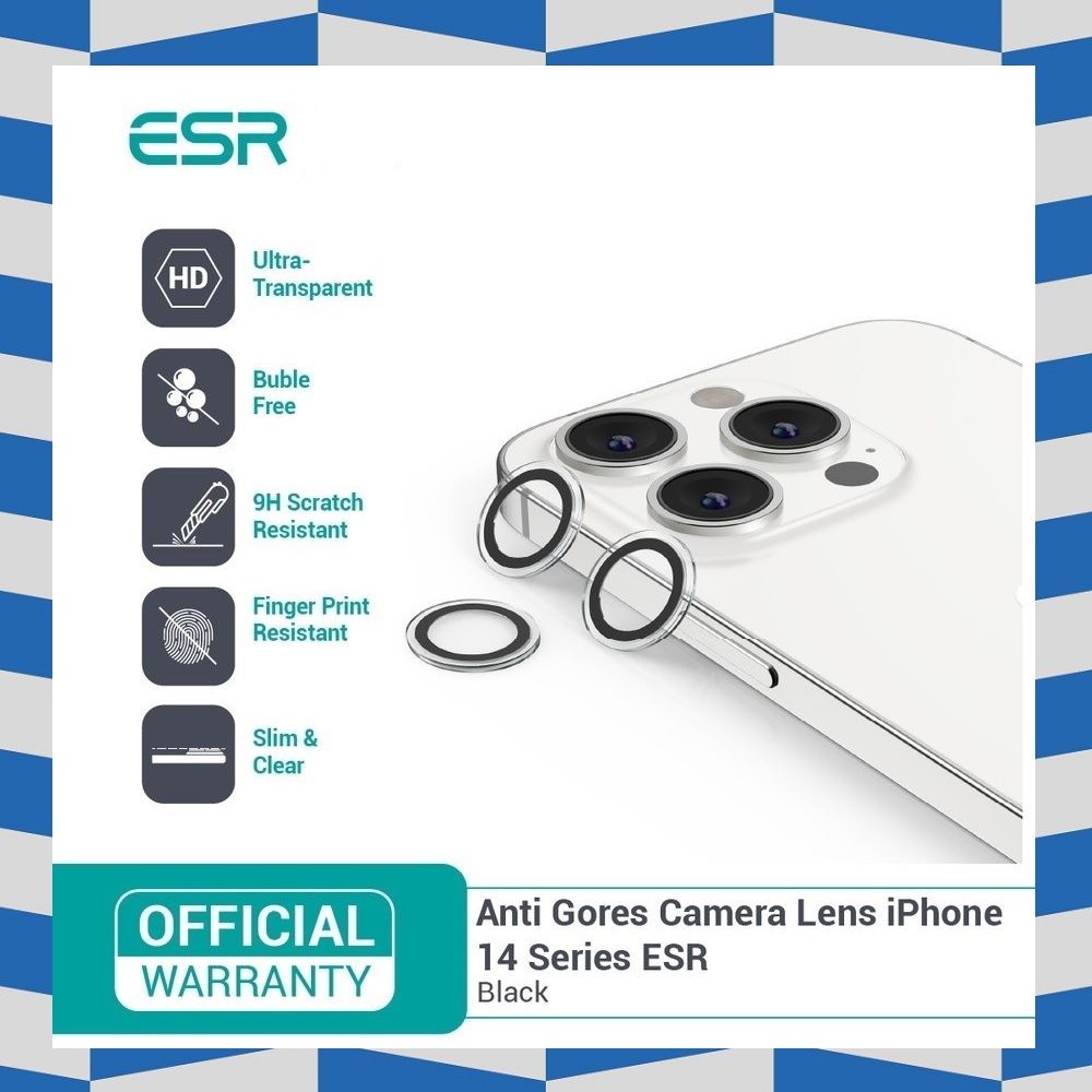 Jual ESR Anti Gores Camera Lens iPhone 14 Pro/14 Pro Max 3 Lens Black