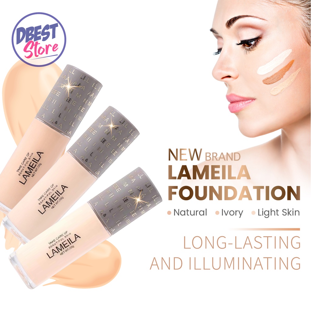 LAMEILA Foundation  Krim Pelembab Wajah &amp; Pemutih Wajah Anti Air dan Tahan Lama