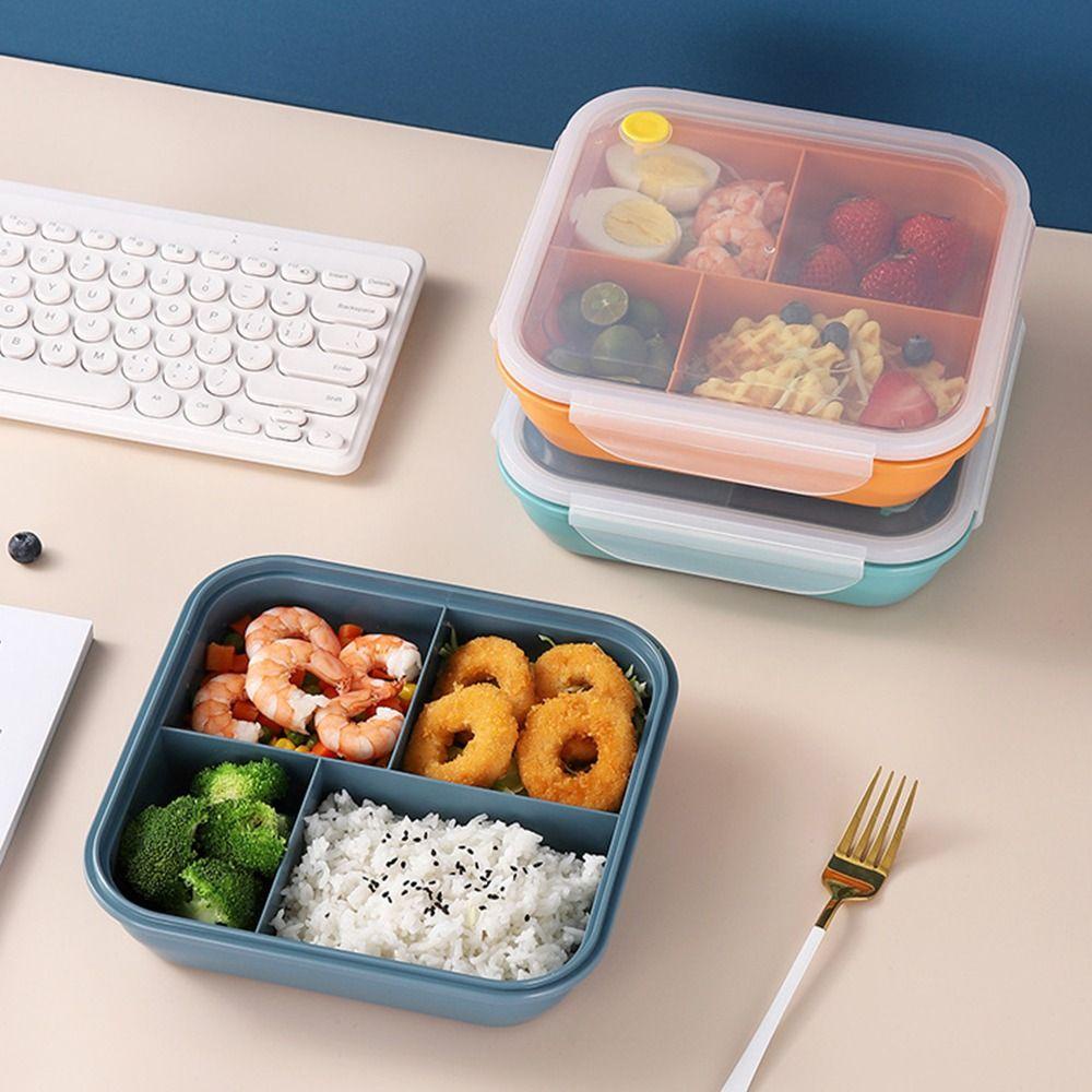 Top Lunch Box Portable Untuk Pelajar Pekerja Kantor Dengan Sendok Wadah Makanan