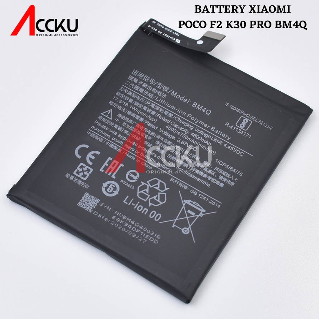 BM4Q - Poco F2 - K30 ProBM4Q 99%BateraiXiaomiBM4Q - Poco F2 - K30 ProBatteryXiaomiRedmiBattery Baterai BatreBM-4QXiaomiPoco F2