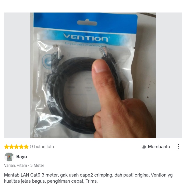 Vention Kabel LAN Cat6 UTP Gigabit Ethernet RJ45 Network 2m 3m 5m