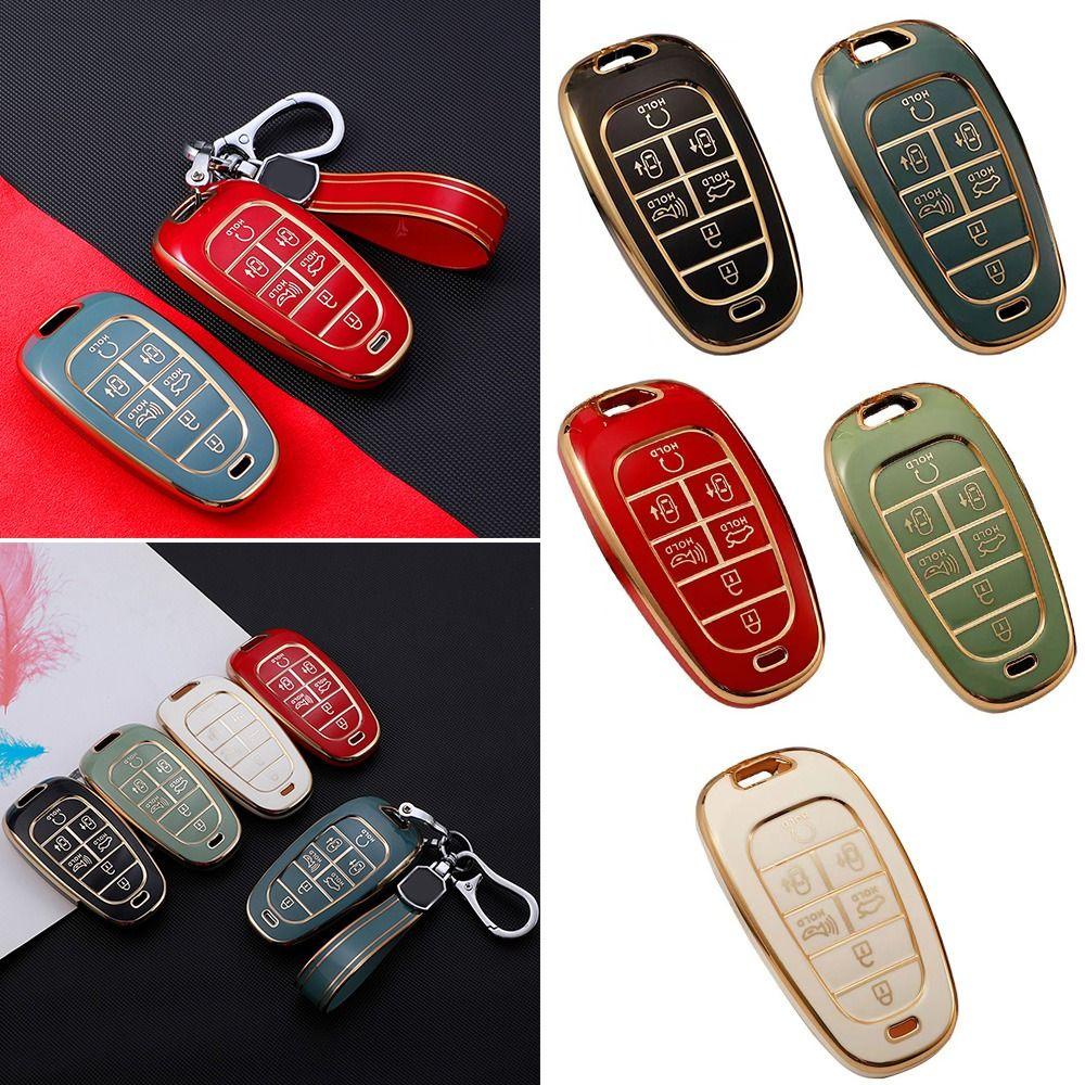 Populer Remote Key Case Soft TPU Pelindung Kulit Key Fob Cover Untuk Hyundai
