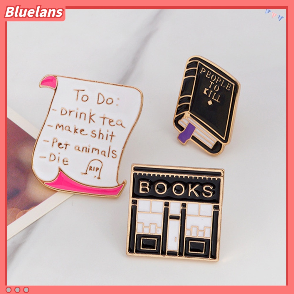 Bluelans Cute Dialogue Box Book Enamel Button Brooch Pin Badge Women Accessory Jewelry