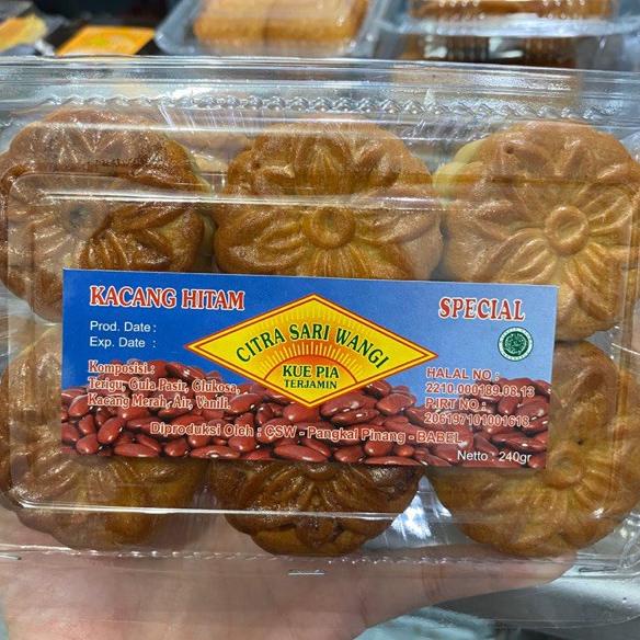 

artGg5G0--Kue Pia Bangka Citra Sari Wangi / Bakpia Khas Bangka / Kue Basah Kacang Hitam Besar Isi 6 Halal