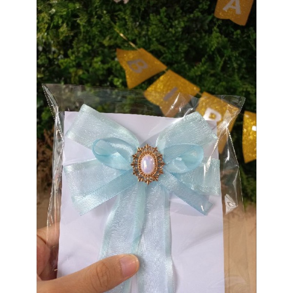 korean ribbon brooch pita palikasi