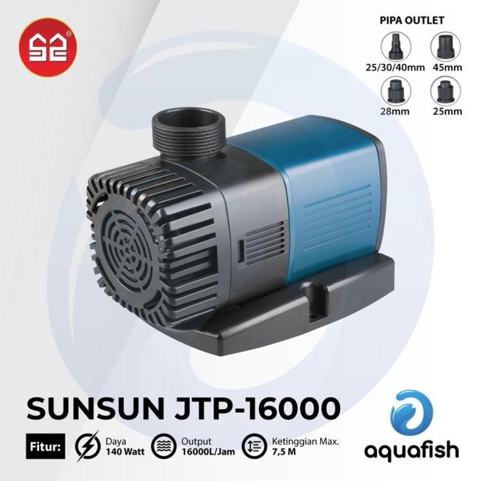SUNSUN JTP-16000 16.000 Liter/Jam 140 Watt Original | Pompa Celup
