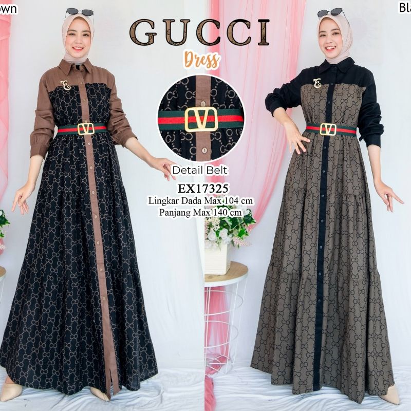 GAMIS DRESS GUCCI ORI EXTU 17325