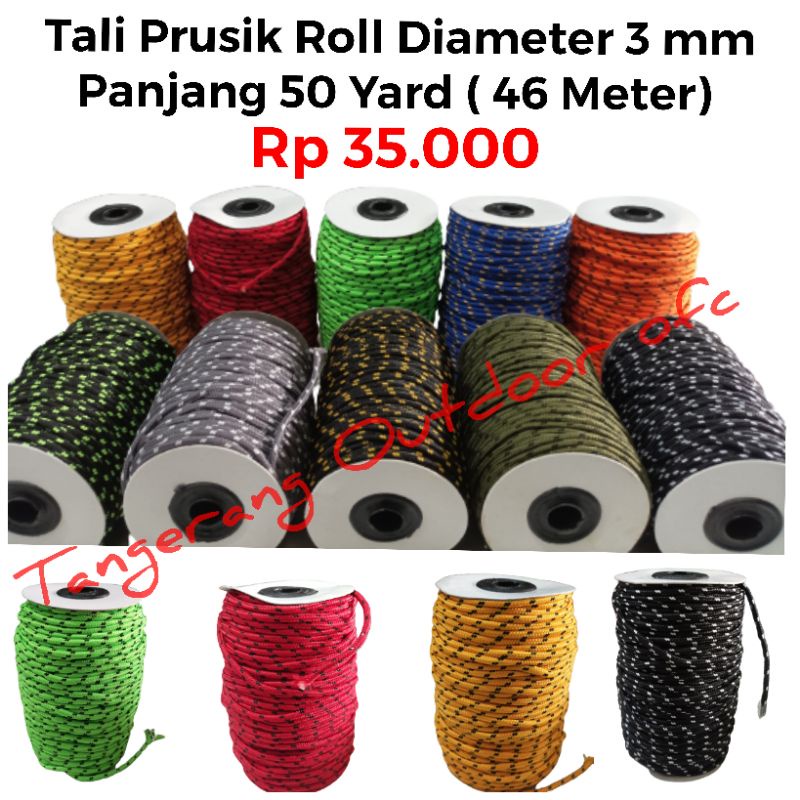 

Tali Prusik Roll 3mm Panjang 50 Yard