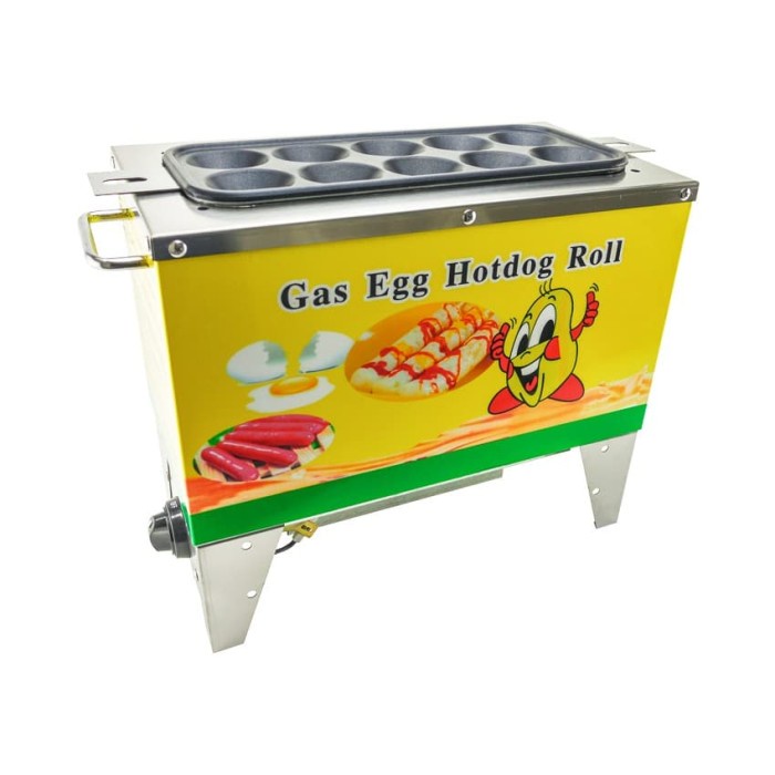 Sostel Mesin Pembuat Sosis Telur Sostel / Egg Roll Gas 10 Lubang Gas