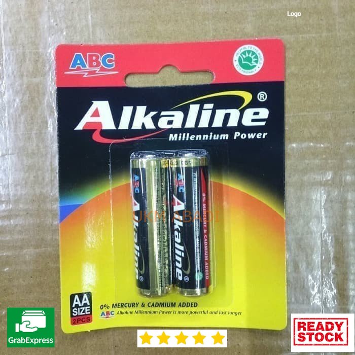 Baterai Alkaline  A2 ABC AA Ukuran Sedang Isi 2 Buah