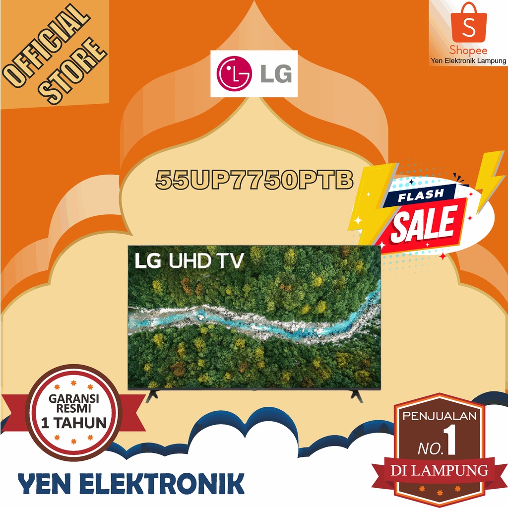 Jual TV LG 55UP7750 50 Inch Smart TV 4K UHD Garansi Resmi LG 1 Tahun