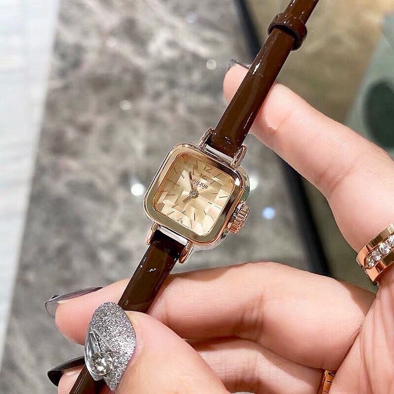 JULIUS Original Jam Tangan Analog JA-496 Kecil Kotak Fashion Korea Wanita