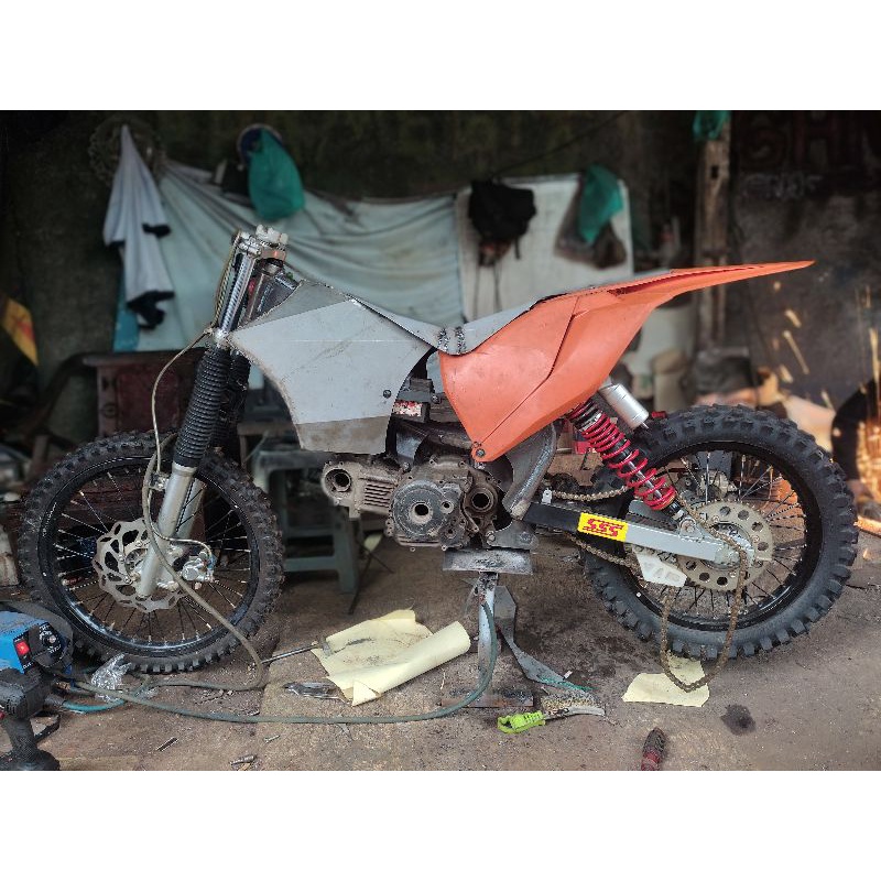 filter box besar + jok bebek modif yz85,kx85,&ktm85
