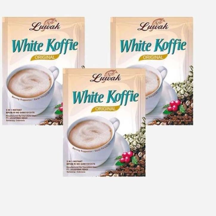 

Code4a4Zo--Kopi LUWAK White Koffie Coffee 3 in 1 Instant 1 Renceng 10 Sachet @20gr (10 pcs) Original