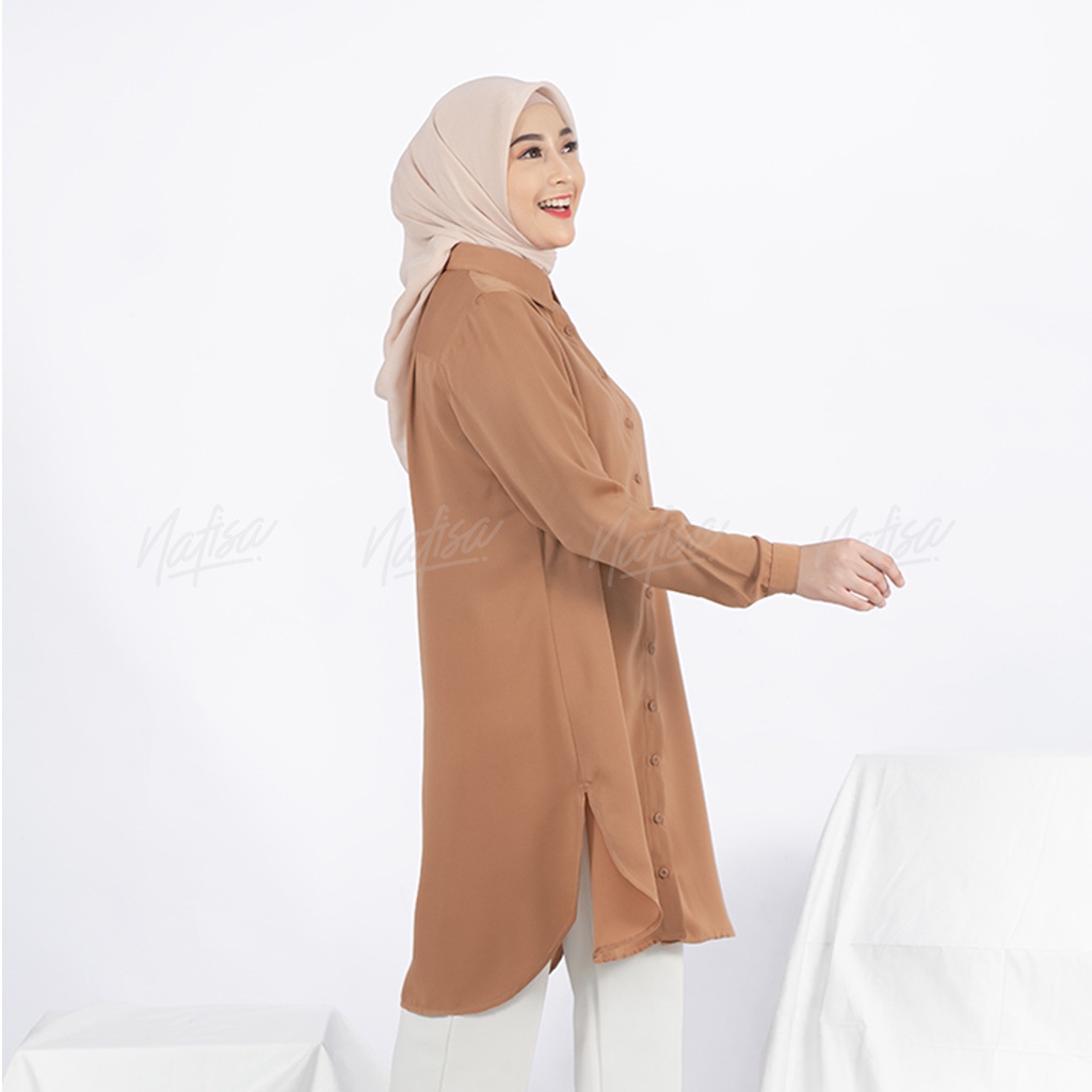 BAJU WANITA Tunik  Aeris - Baju Kekinian Kemeja Kerja Muslimah