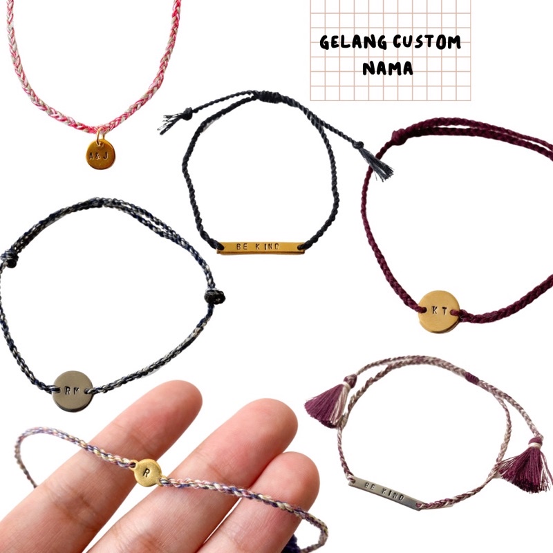 Gelang Custom Nama personalised bracelet loliastuff (gelang nama/ gelang couple)