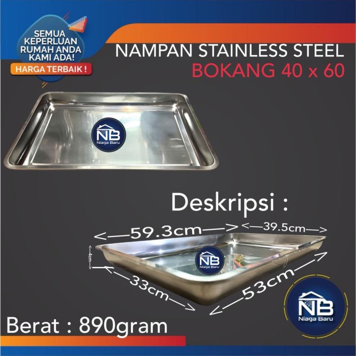 Nampan Nampan Stainless Steel 60 X 40 Kode Me