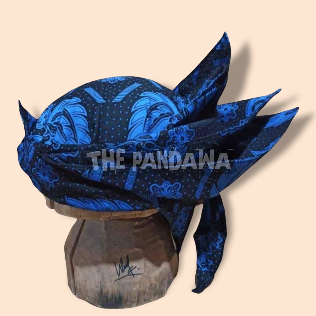 iket merak ngibing praktis permanen motif batik baduy iket sunda bendo totopong - udeng - totopong -