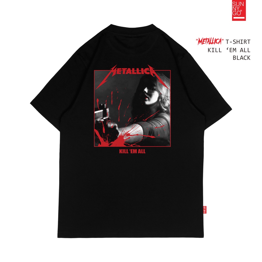 SunnyGo Kaos Baju T shirt Band Metallica Musik Vintage Unisex Pria Wanita Original Lengan Pendek Aesthetic Metalica Merchandise SERINGAI THE BEATLES ABBEY ROAD LINKIN PARK - METEORA BRING ME THE HORIZON BMTH