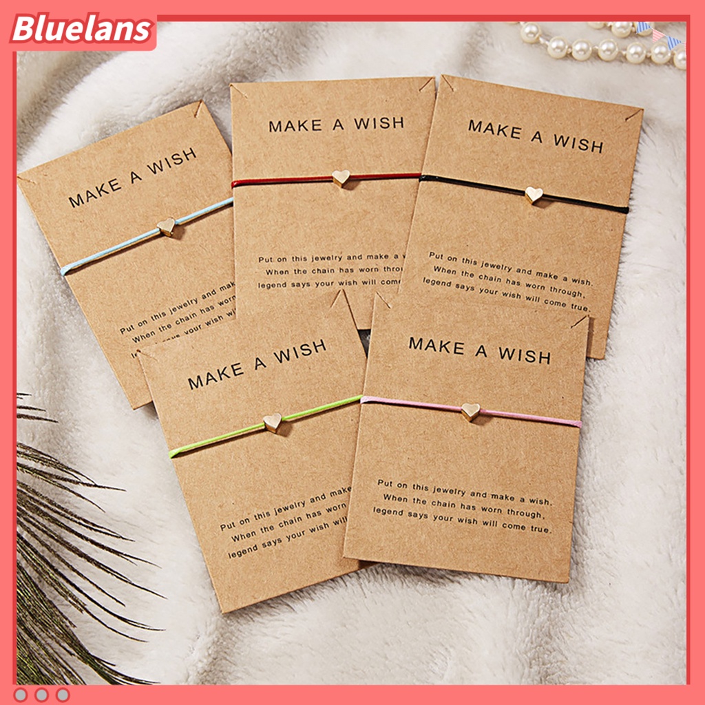 Bluelans Gelang Tenun Warna-Warni Dapat Disesuaikan Untuk Anak Perempuan