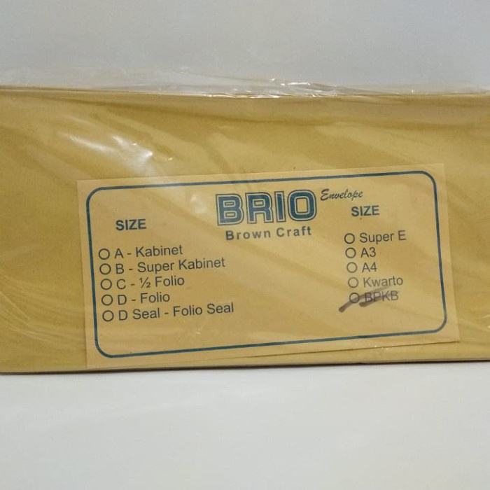 

Terbatas Amplop Coklat Brio Uk Super Kabinet Bergaransi