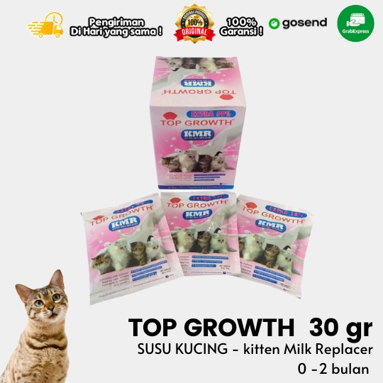 Susu Kucing Baru Lahir Top Growth Kitten Milk Replacer KMR Sachet 30gr