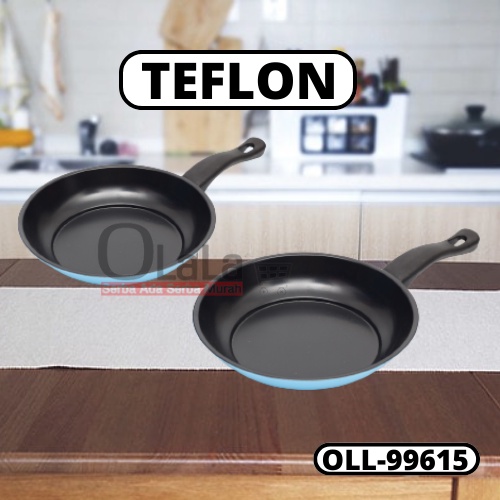 PENGGORENGAN TEFLON SET 2 IN 1 WAJAN ANTI LENGKET FRYPAN OLL-99615