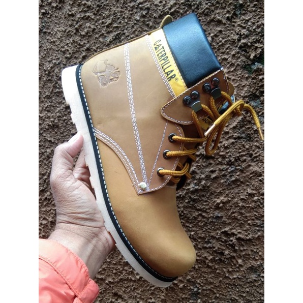 SEPATU BOOT UJUNG BESI KULIT ASLI UNTUK PRIA