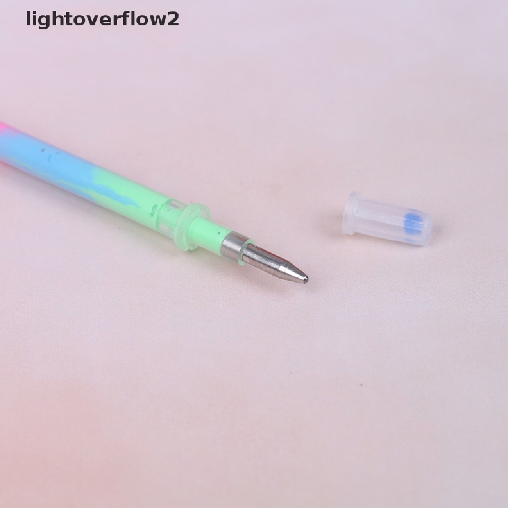 (lightoverflow2) 210p Refill / Isi Ulang Pulpen Tinta Gel Multi Warna Untuk Sekolah