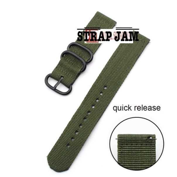 STT Tali Jam Tangan Amazfit GTR 4 46mm - Strap 22mm Nilon Nylon Army Look